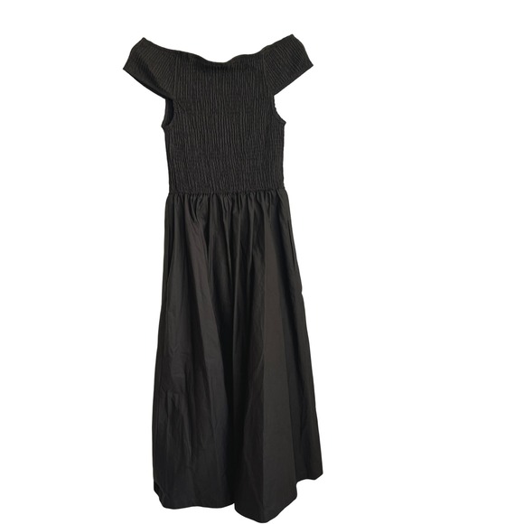 NWOT Free People Ceci Off the Shoulder Corset Shape Ruched Deep Brown Dress - Picture 3 of 8